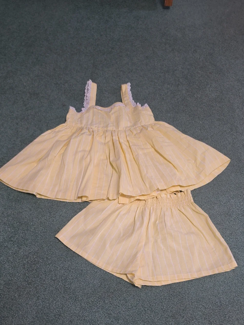 Well Dressed Wolf Yellow Stripe Girls 2-Piece Set